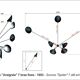 Spider wall light with seven fixed arms