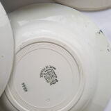 Set of 6 old St Amandinoise St Amand vintage soup plates