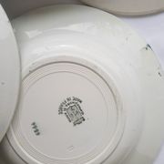Set of 6 old St Amandinoise St Amand vintage soup plates