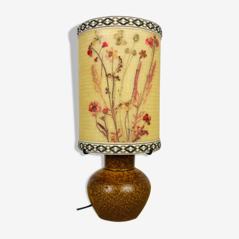Lampe céramique Accolay grès années 60