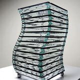 Sculptural lamp body "Stacked Glass" vintage 75-85 modernist