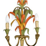 Maison Baguès, three bronze appliques decorated with camel heads and palm leaves