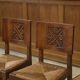 Ensemble de 6 chaises Charles Dudouyt en chêne 1950’s
