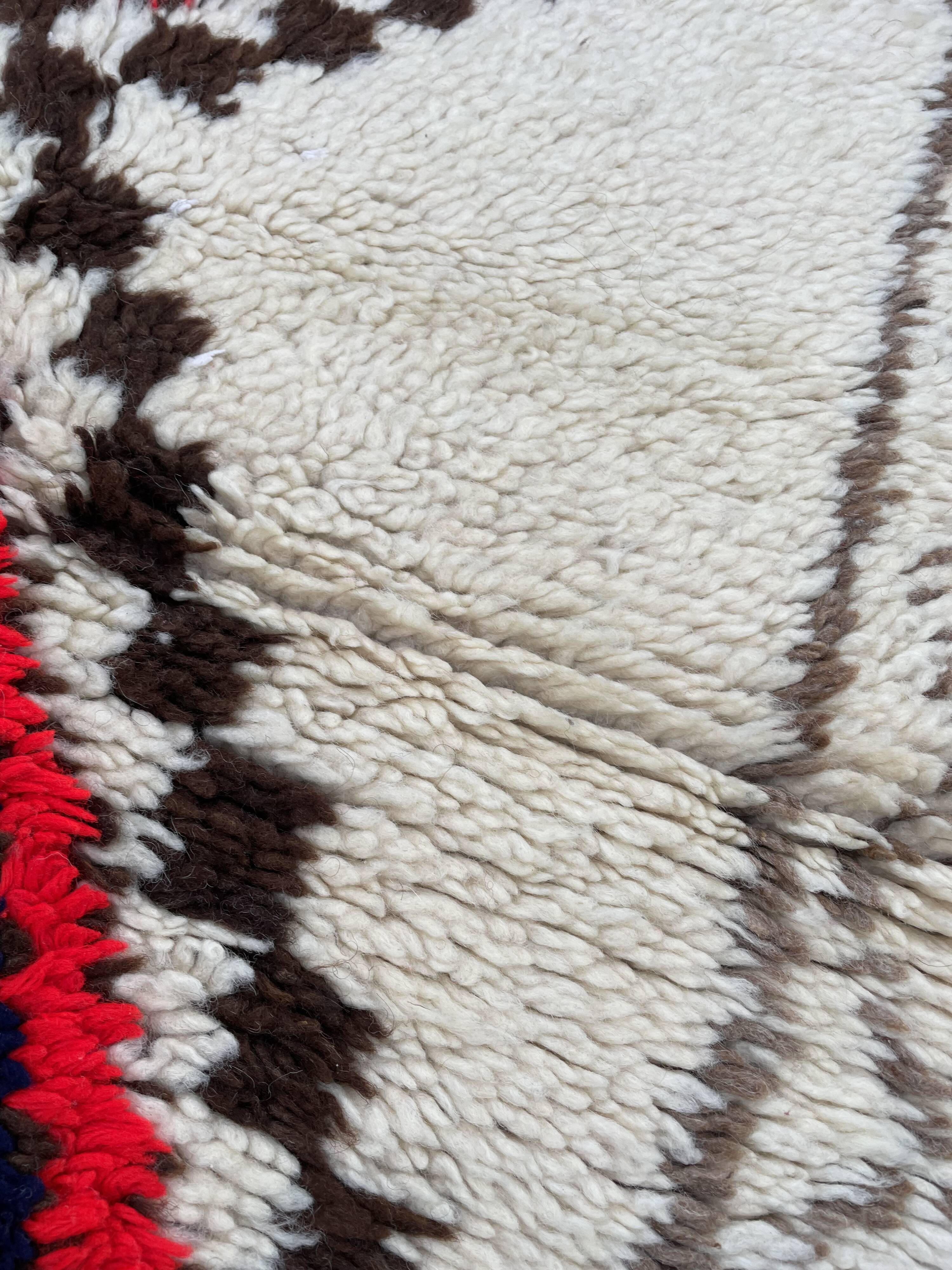 Carpet berbere beni ouarain diamonds 80x185 cm