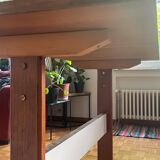 Vintage wood and formica desk/table 1950, set of 2
