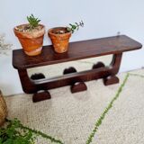 Antique coat rack in mirror wood