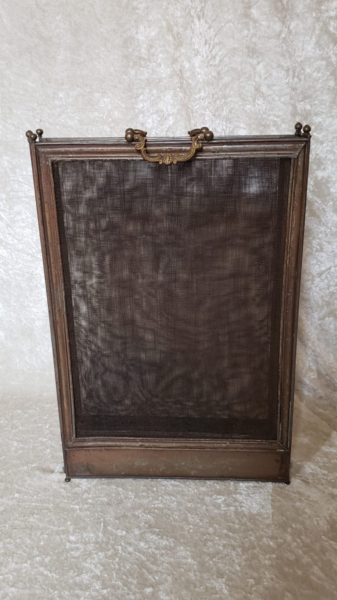 Brass and bronze steel firewall 4 panels XIX°