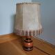 Turned wood lamp