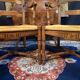 Pair of solid walnut armchairs in Provençal style