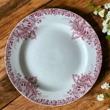 Antique serving platter in Saint-Amand earthenware (Nord)