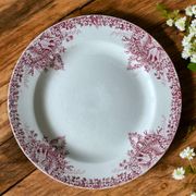 Antique serving platter in Saint-Amand earthenware (Nord)