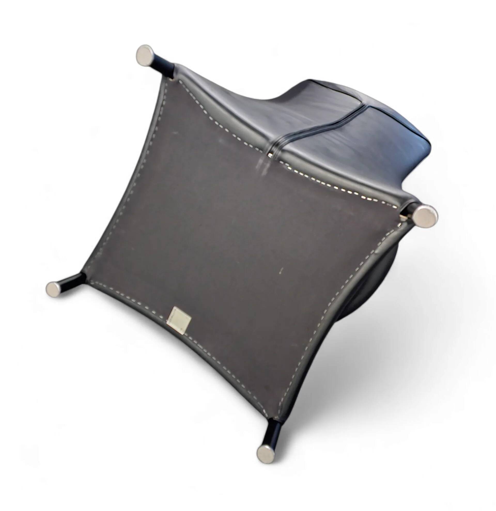 2 x armchair by Wittmann, design Paolo Piva, model Alta Highback, black leather