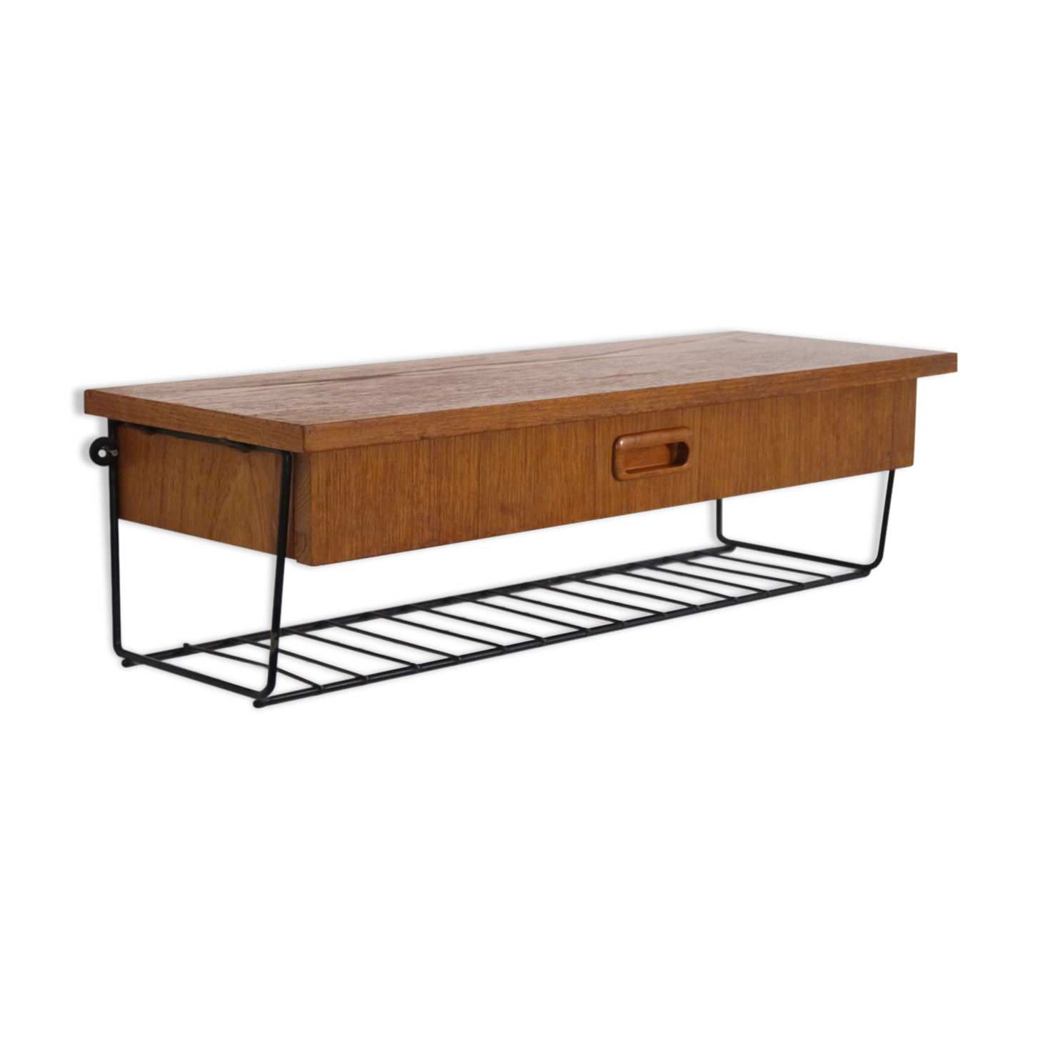 Scandinavian teak hanging bedside 1960