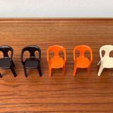 300 Monobloc Decorative Chairs Small by Henry Massonnet for Stamp, France, 1970s, Set of 5