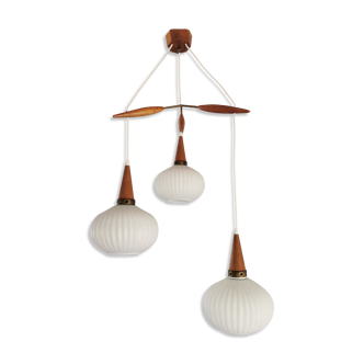Design pendant light, cluster of 3, Louis Kalff, sixties