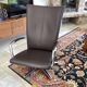 Fauteuil pivotant en cuir chocolat