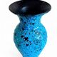 Vase en céramique bleue de Vallauris par Charles Cart "Emaux des Glaciers", France, années 1960.