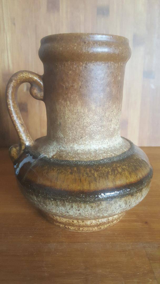 Vintage Strehla Germany Vase Brown