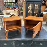Pair of Scandinavian teak bedside tables