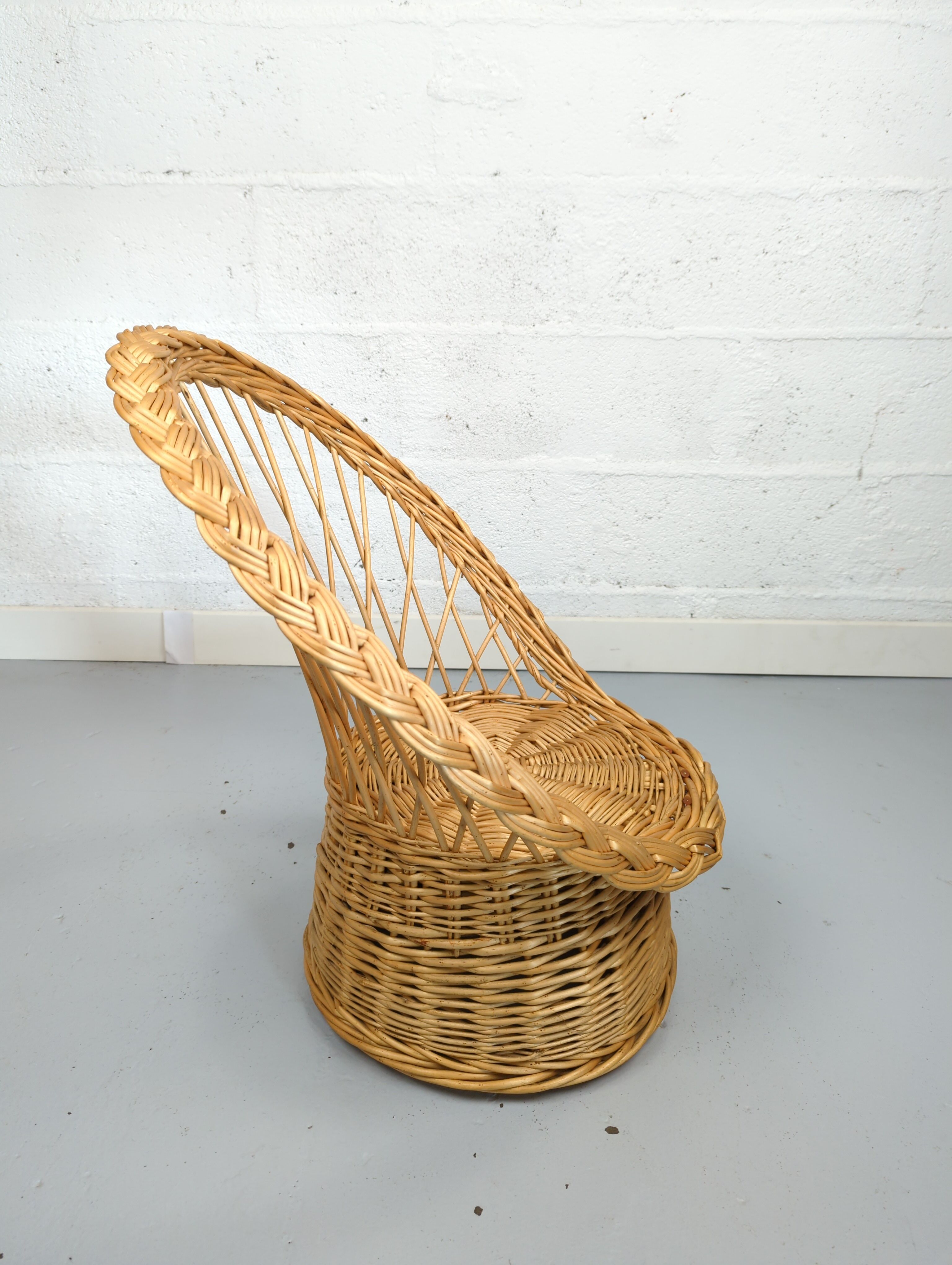 Children's wicker chair