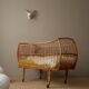 Vintage rattan crib
