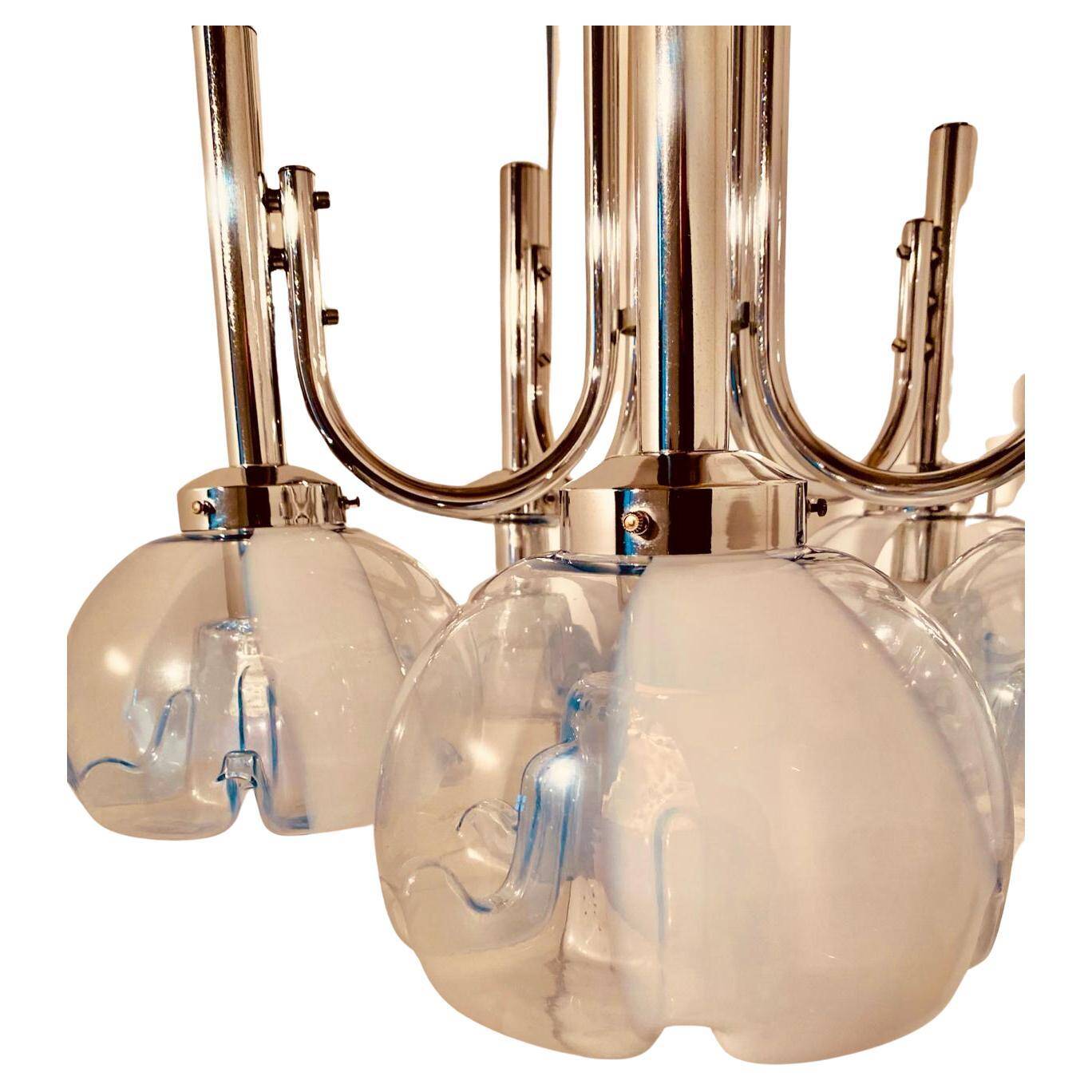 Vintage Murano chandelier, Mazzega, Italy, 1960s