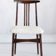 Beech chair with light boucle fabric, design by M. Zielinski, Europe, 1960s