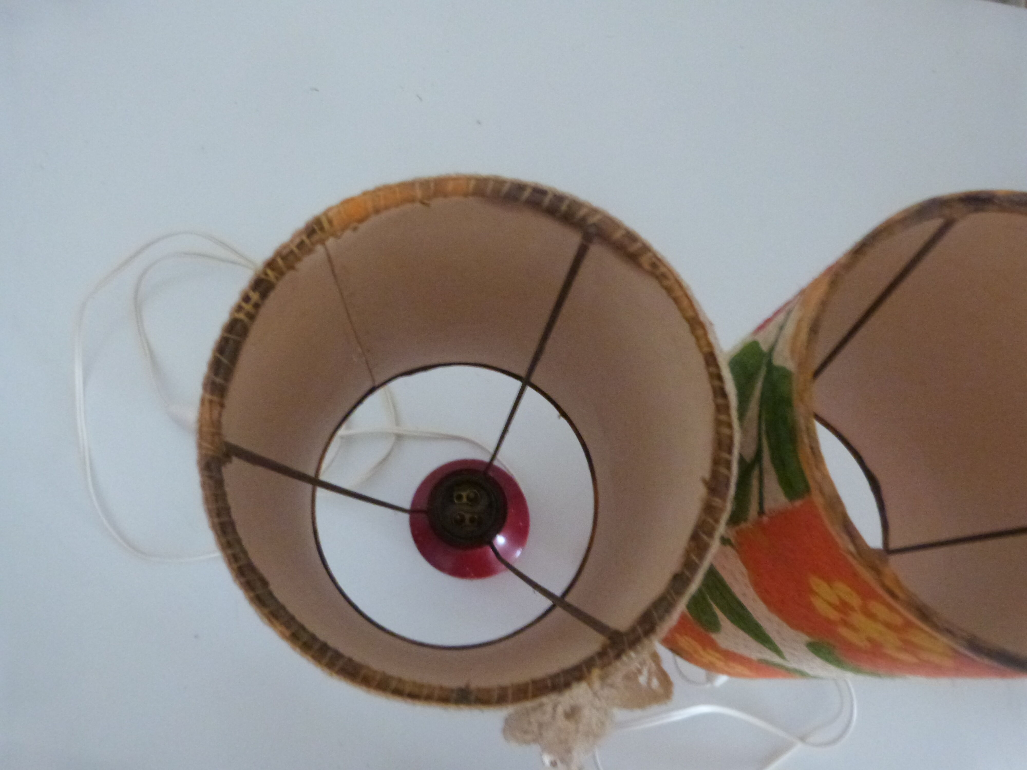 Pair of table lamp kitsch vintage bedside lamp