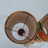 Pair of table lamp kitsch vintage bedside lamp