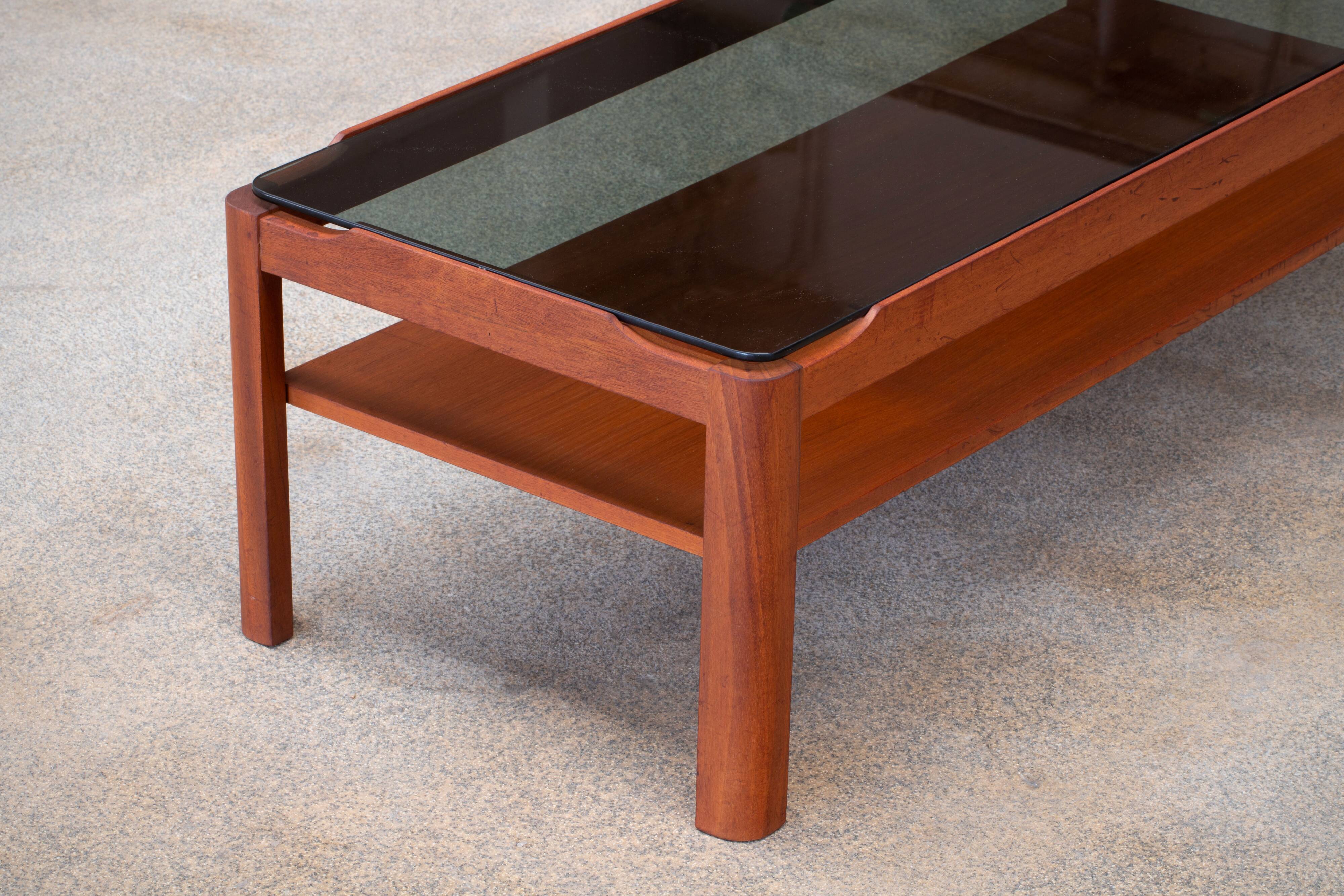 Scandinavian coffee table in teak 112cm