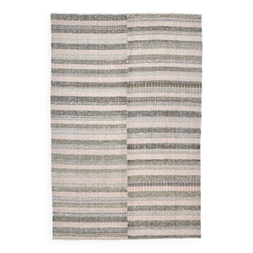 212x145 pink green wool kilim rugs, organic wool kilim rugs, scandinavian k
