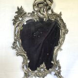 Nineteenth century mirror in silver bronze