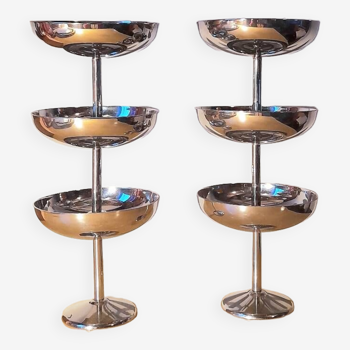 Lot de 6 coupes à glaces/dessert en inox