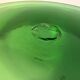 Vintage Hand Blown Green Glass Centerpiece Bowl, Empoli, Italy, 1970s