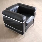 Cassina LC2 vintage lounge chair by Charlotte Perriand and Le Corbusier