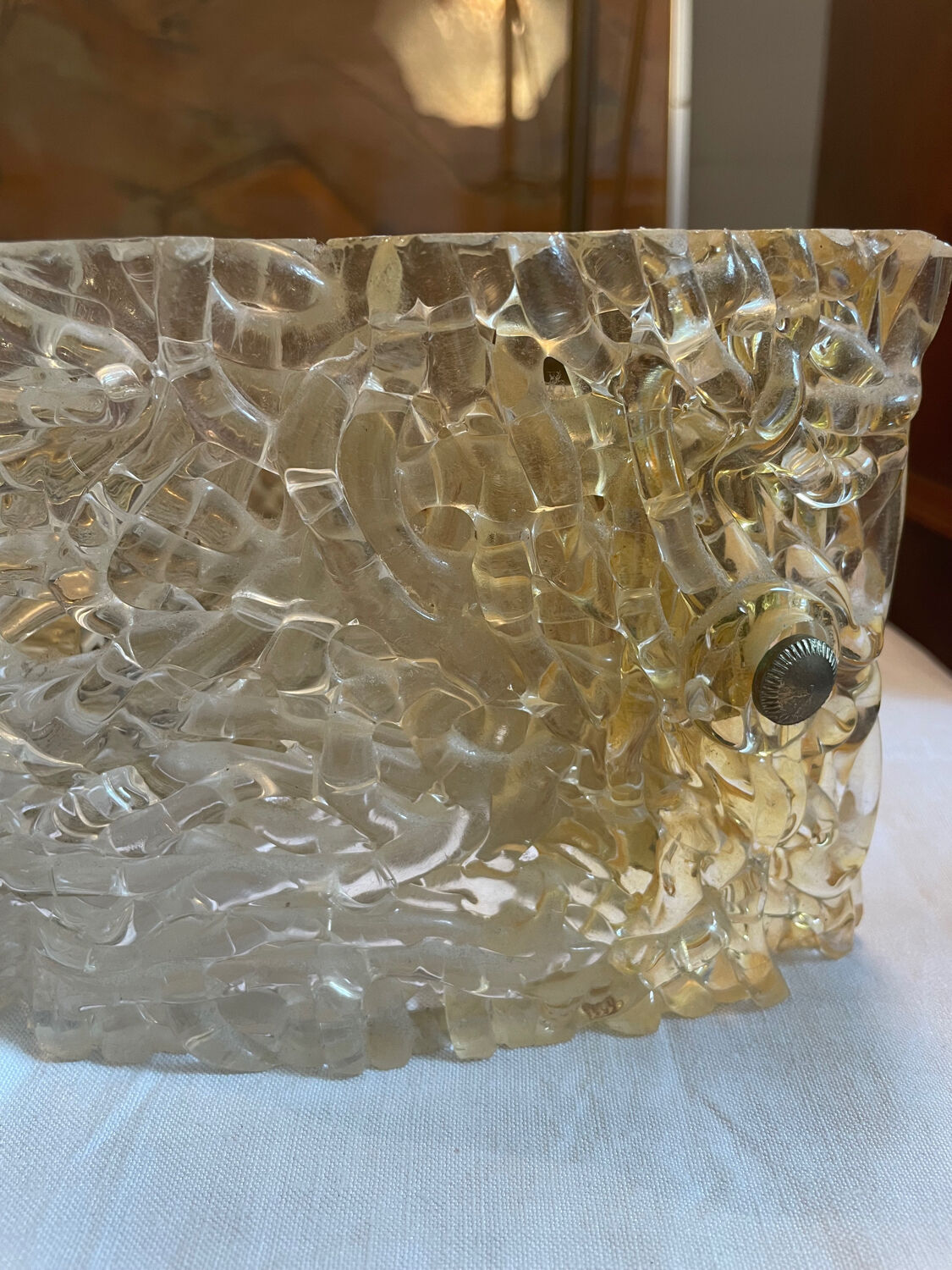 Worked glass wall lamp