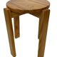Mid century pinewood stool, minimalistic design 1960s