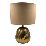 Organic modern brass table Lamp, Tommaso Barbi Italy 1970