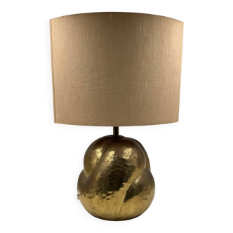 Lampe de table organique moderne en laiton, Tommaso Barbi Italie 1970