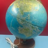 World map, replogle terrestrial globe Horizon Mondiale, Chicago 1970, works