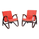 Czech Art Deco Oak Armchairs attributed to Jan Vaněk, 1940s, Set of 2