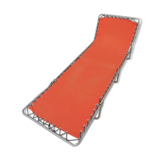 Sun lounger in orange fabrics 70s