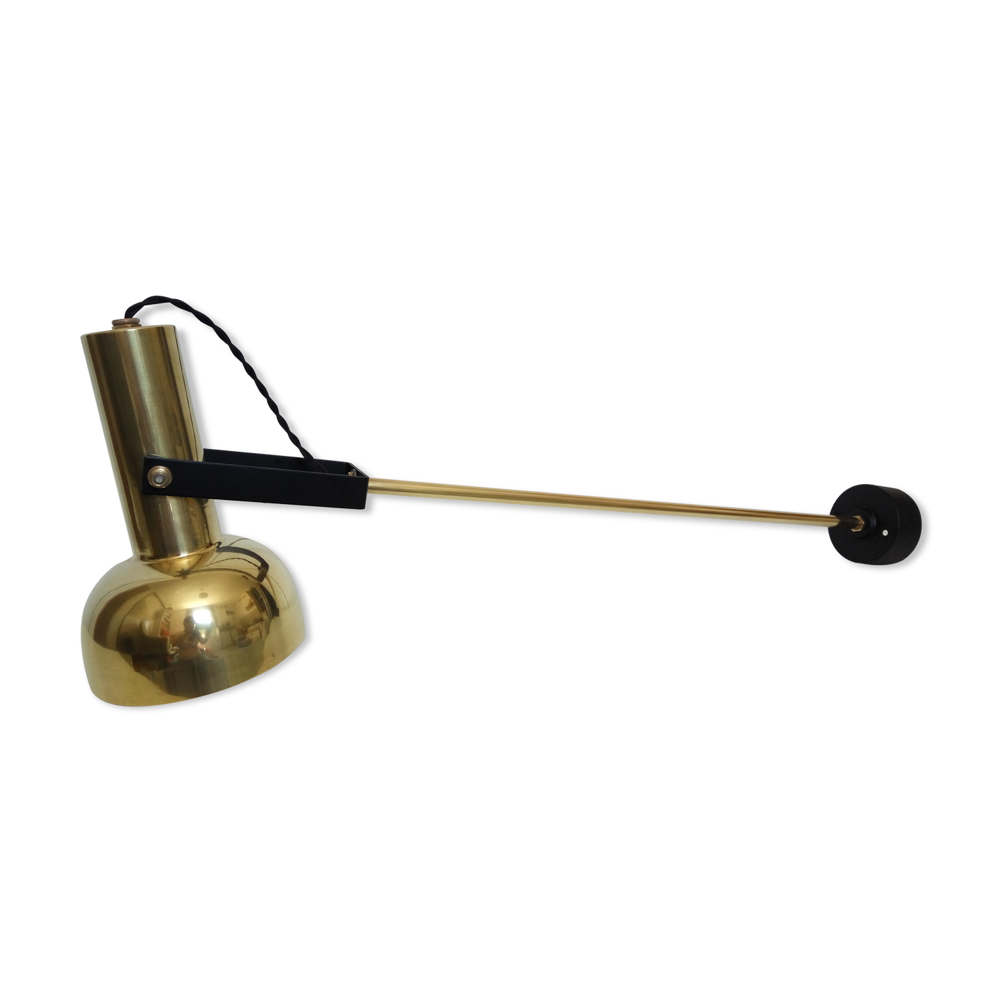 Wall light  vintage brass lamp