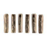 6 Striated and textured Daum crystal knife holders in their original box