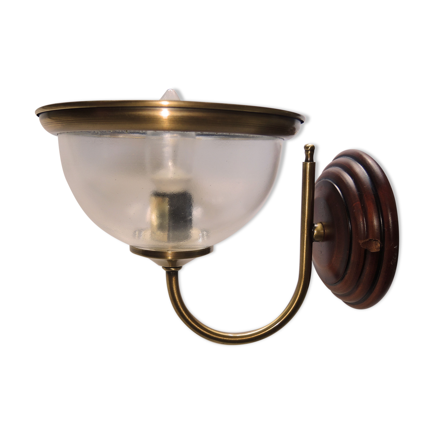 Glass sconce brass gold