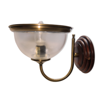 Glass sconce brass gold