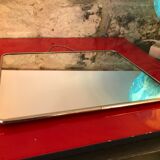 Barber mirror 30 x 24 chrome with vintage chain 1960 60