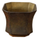 Cache-pot Lancel à 8 pans en métal doré patiné