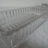 Serviteur aperitif metal argente & 4 ramequins/raviers en verre art deco