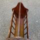Porte-revues vintage en bois massif style rustique / retro
